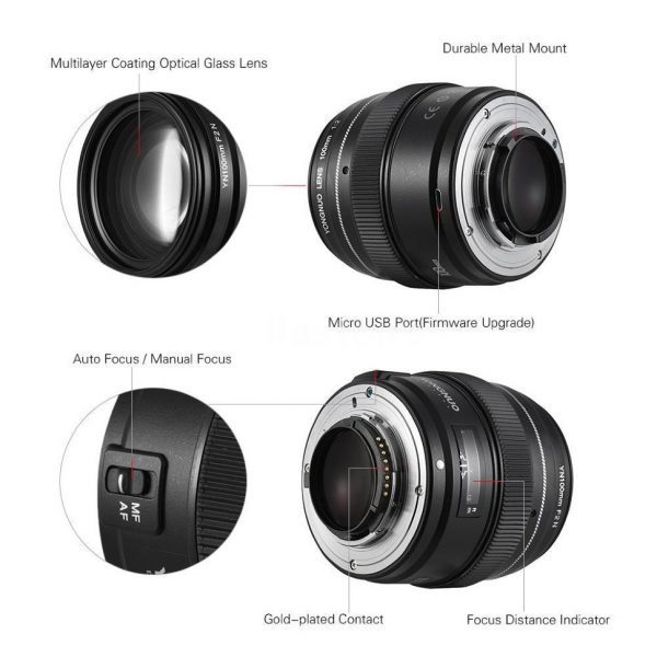 YONGNUO YN100mm F2 Medium Telephoto Prime Lens for Canon - Image 6