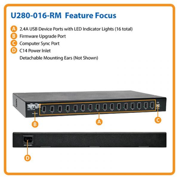 Tripp Lite Device USB Charging Station Cart with Sync for iPad and Android Tablets - Image 14