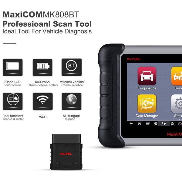 Autel MaxiCOM MK808BT OBD2 Scanner Diagnostic Tool - Image 2