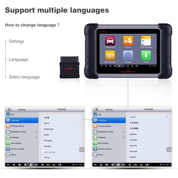 Autel MaxiCOM MK808BT OBD2 Scanner Diagnostic Tool - Image 4