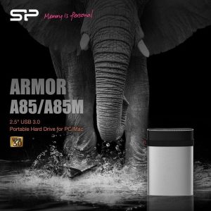 Silicon Power 4TB Compatible Type C USB 3.0 Rugged Armor A85 Military Grade IP68 Shockproof / Waterproof External Hard Drive