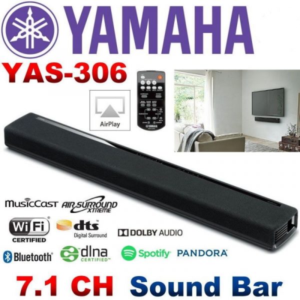 Yamaha Musiccast Yas306 7 1 Channel Soundbar With Bluetooth Airplay Tech Nuggets