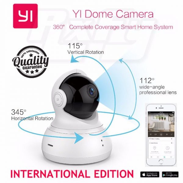 YI Dome Camera Wireless IP Security Surveillance System 720p HD Night Vision 
