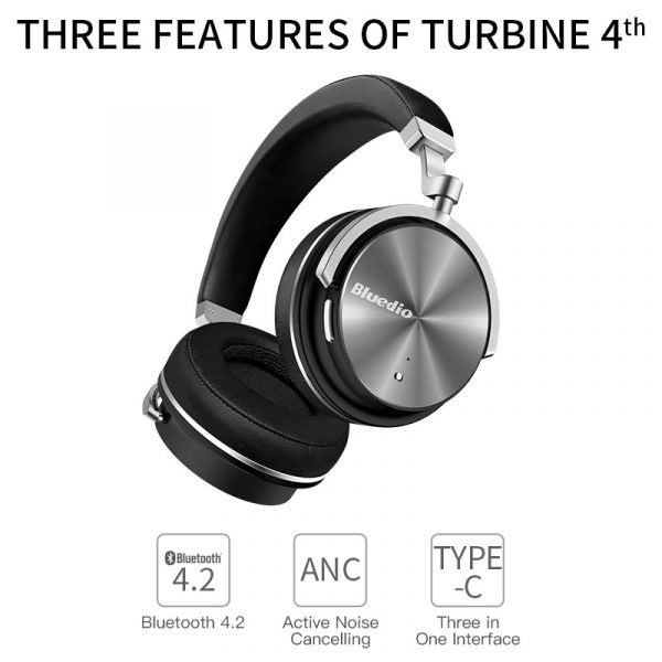 Bluedio T4S (Turbine) Noise Cancelling Bluetooth Headphones - Image 7