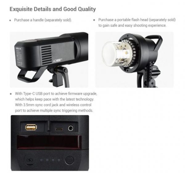 Godox AD600Pro Witstro All-In-One Outdoor Flash - Image 4