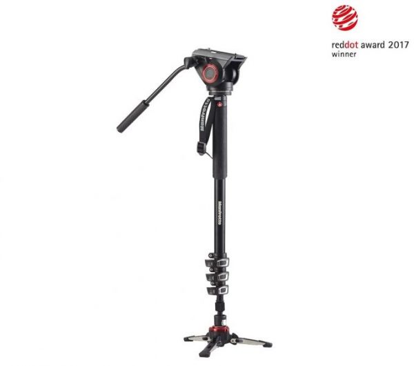MANFROTTO XPRO 4 SECTION VIDEO MONOPOD with FLUID HEAD & FLUIDTECH BASE - Image 2