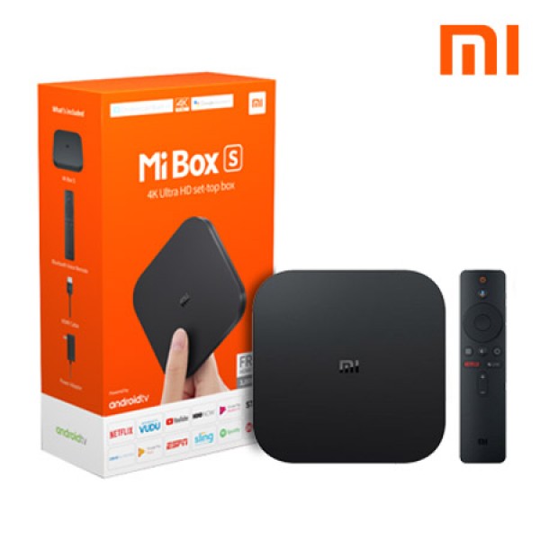 Xiaomi Mi Box 4K Ultra HDR Android TV Box Voice Search Remote Smart Media  Player