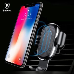 Baseus™ Qi Wireless Fast Charging Gravity Auto Lock Air Vent Car Phone Holder Stand
