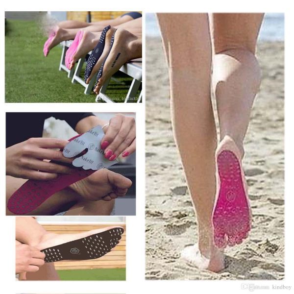 Soft Adhesive Foot Pad Soles Flexible Feet Protection NonSlip For Beach Pool Spa 
