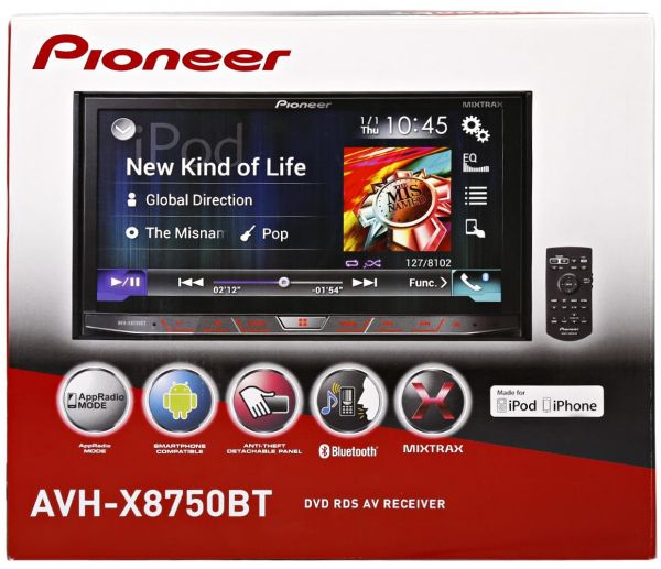  Pioneer 7 WVGA Display, Apple CarPlay, Android Auto, Built-in  Bluetooth, AppRadio Mode, Pandora, Spotify, MIXTRAX, USB/AUX Digital  Multimedia Video Receiver : Electronics