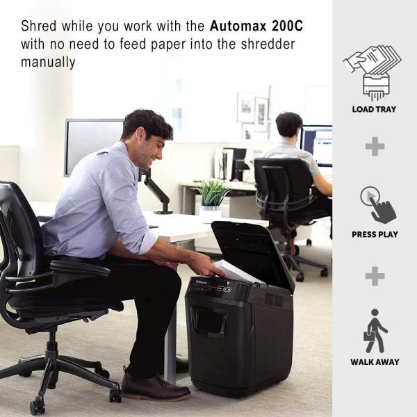 Fellowes® AutoMax™ 200C Cross-Cut Shredder - Image 7