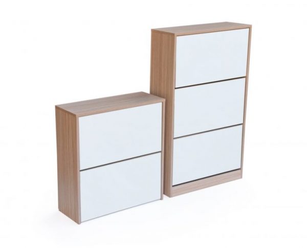 Mirror Shoe Cabinet Living Room Shoe Rack with 5 Drawers - Image 4