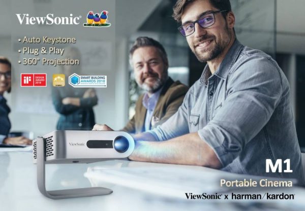 ViewSonic M1 Portable Projector with Dual Harman Kardon Speakers Portable Projector