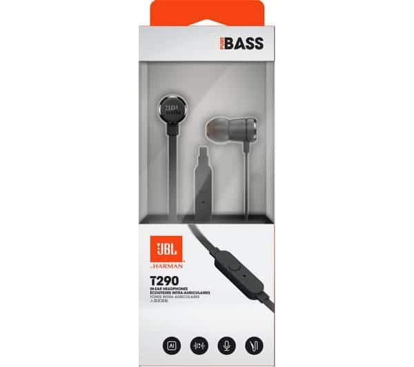 JBL T290 Pure Bass Sound Lightweight In-Ear Wired Stereo Headphones - Image 8