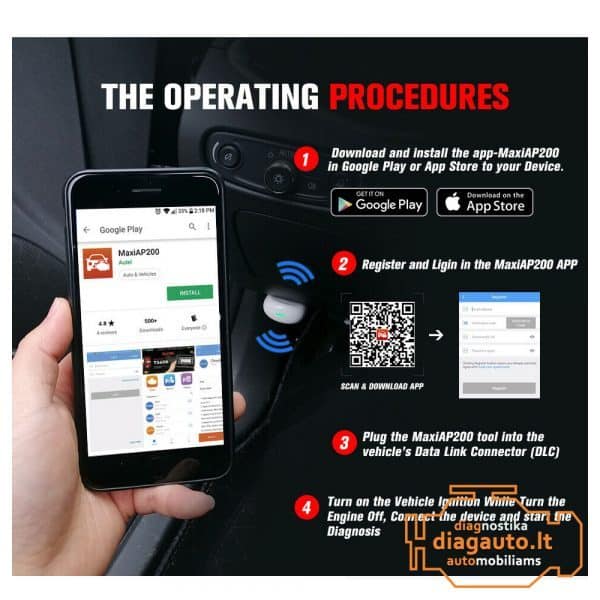 Autel AP200 Bluetooth OBD2 Scanner Code Reader with Full Systems Diagnoses - Image 4