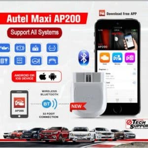 Autel AP200 Bluetooth OBD2 Scanner Code Reader with Full Systems Diagnoses