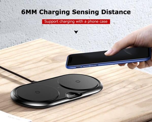 Baseus 10W Dual Seat Qi Wireless Charger - Image 3