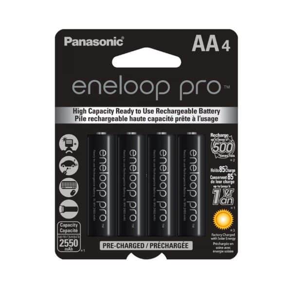 Panasonic Eneloop Pro Rechargeable AA Ni-MH Batteries