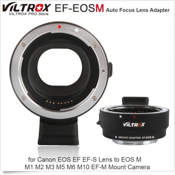 VILTROX EF-EOS M Electronic AF Auto-Focus Lens Mount Adapter Ring Converter 