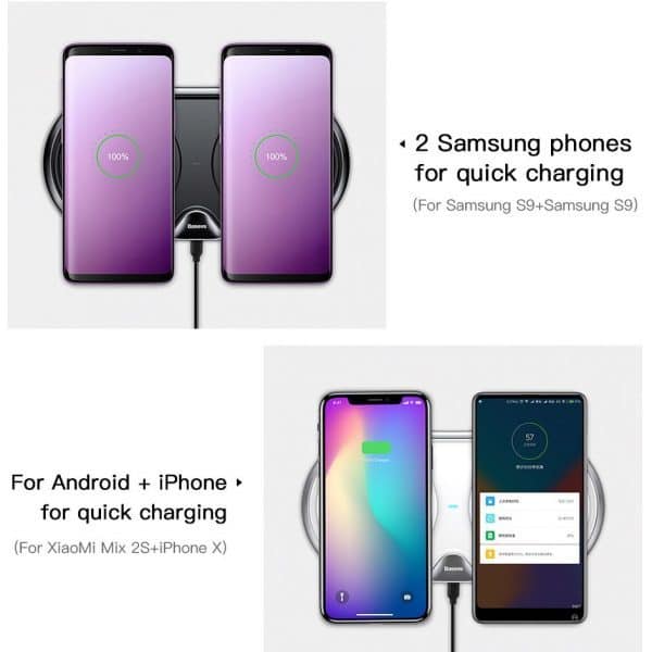 Baseus 10W Dual Seat Qi Wireless Charger - Image 7