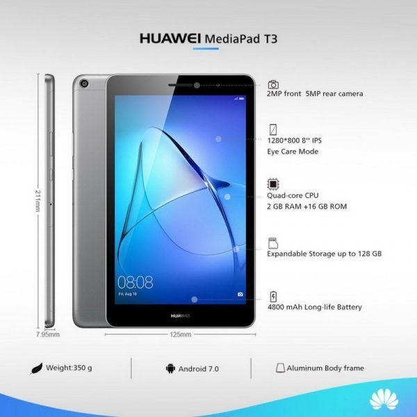 trone Pygmalion krøllet Huawei 7" Mediapad T3 7" 3G Tablet | Tech Nuggets