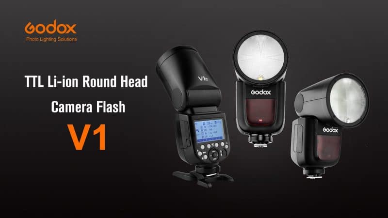 Godox V1-C Round Head Camera Flash For Canon Cameras (550D, 600D, 80D & More) – 2.4G Wireless TTL, HSS Up To 1/8000s