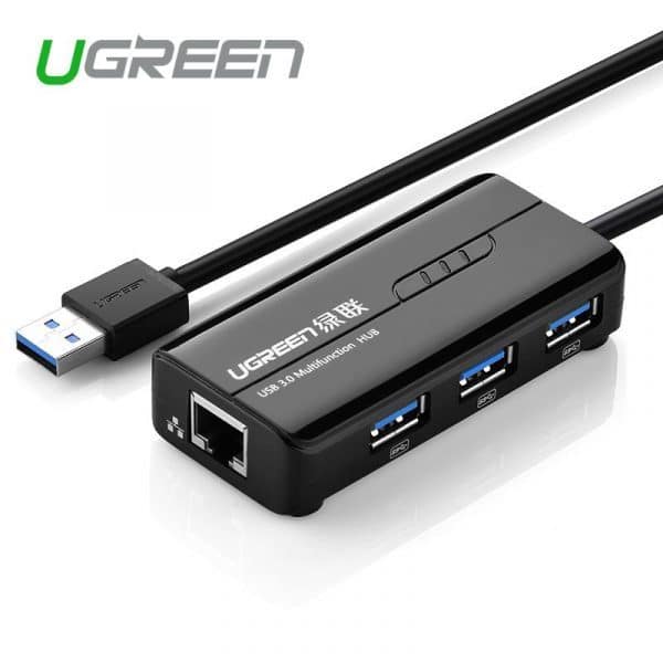 UGREEN RJ45 Ethernet Adapter with USB 2.0 Hub USB Network Adapter - Image 2