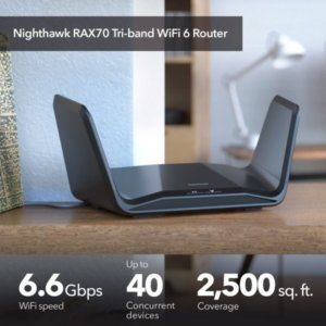 Netgear RAX70 Nighthawk 8-Stream AX6600 Tri-Band WiFi 6 Router